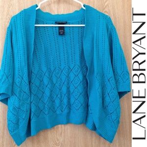 Lane Bryant Teal Knit Shrug Sweater 26/28W